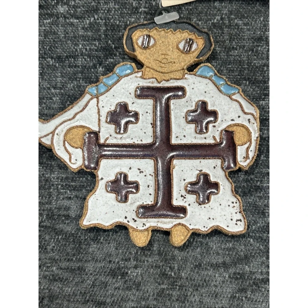 ST. ANDREWS ABBEY Monks of‎ Valyermo POTTERY Prayer & Work Jerusalem Cross Angel